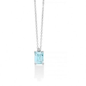 Collana Miluna con Acquamarina e Diamanti