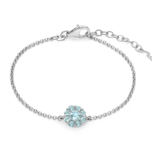 Bracciale con Gemma del Cielo fiore piccolo in argento