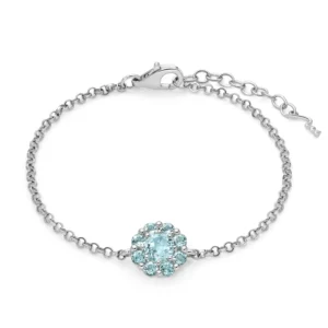 Bracciale con Gemma del Cielo fiore in argento