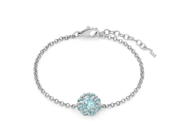 Bracciale con Gemma del Cielo fiore in argento